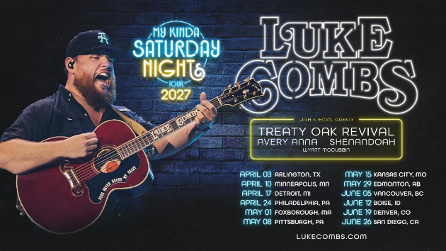 Luke Combs' My Kinda Saturday Night Tour will return in 2027